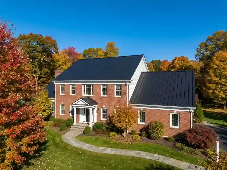 Colonial residence metal roofing project