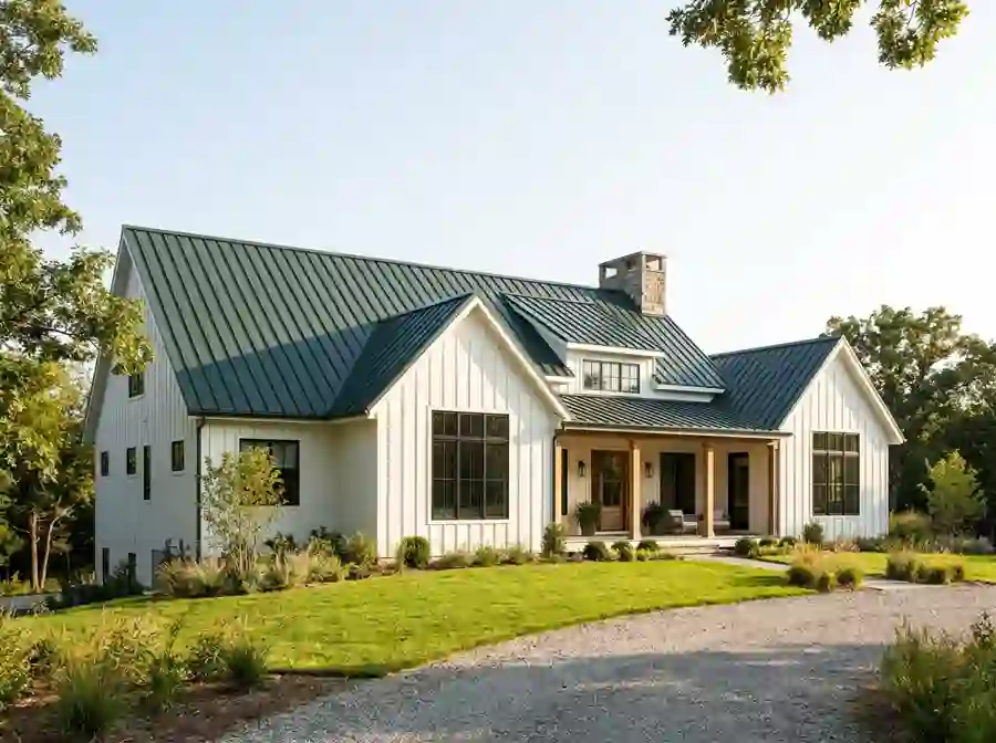 Residential metal roofing project