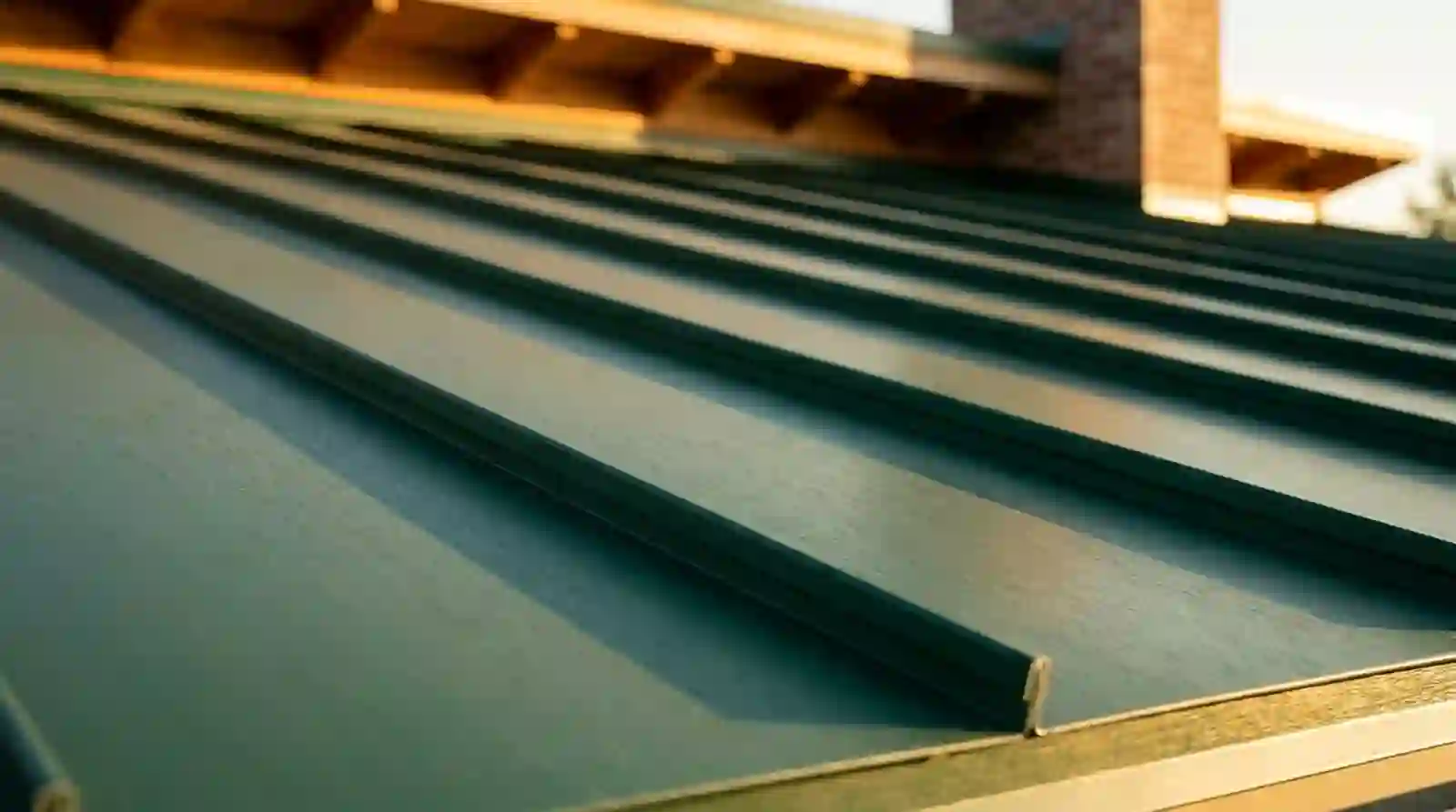 Standing seam metal roofing installation